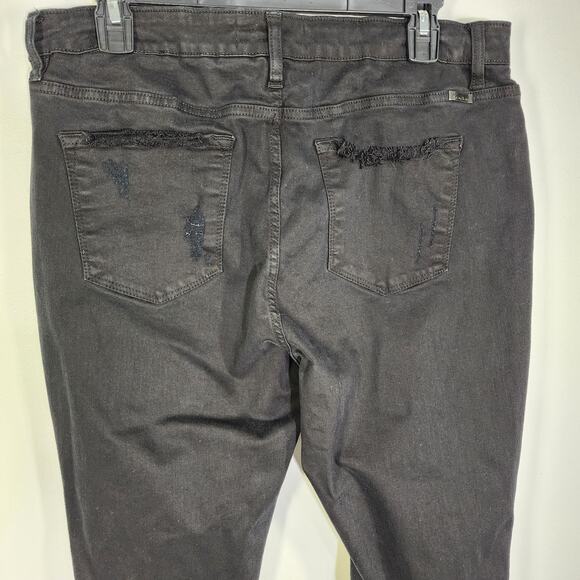 KanCan Womens Jeans Size XL Nala Distressed Fringe Ankle Skinny Stretch Denim - Picture 8 of 13